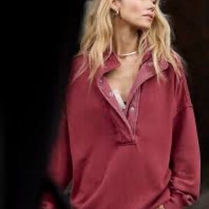 Aerie Sweat Set: Quarter Button Sweatshirt and Joggers